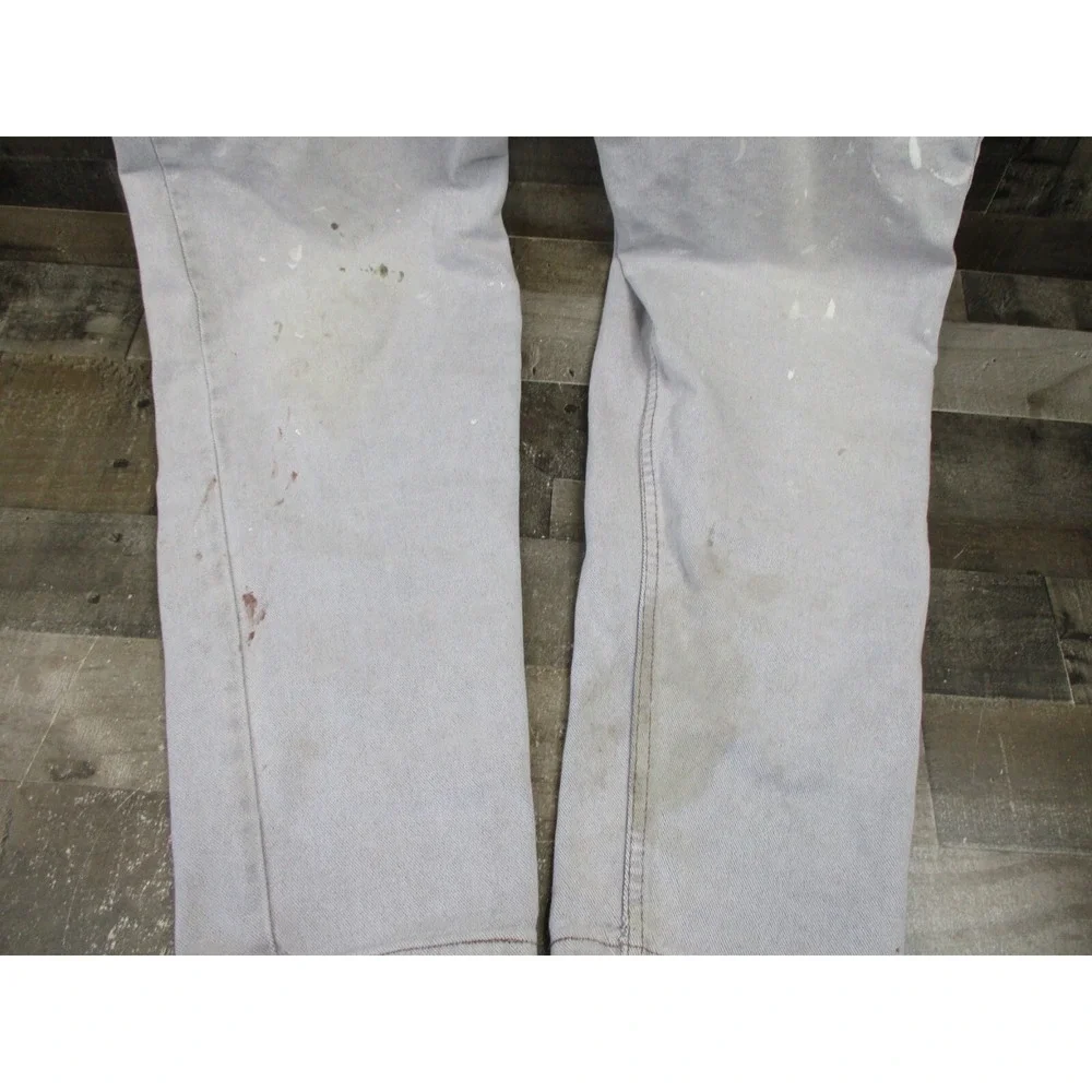 Vintage Levis 560 Jeans Men 36x32 Fits 34x29 Gray Loose Paint Distress Work USA